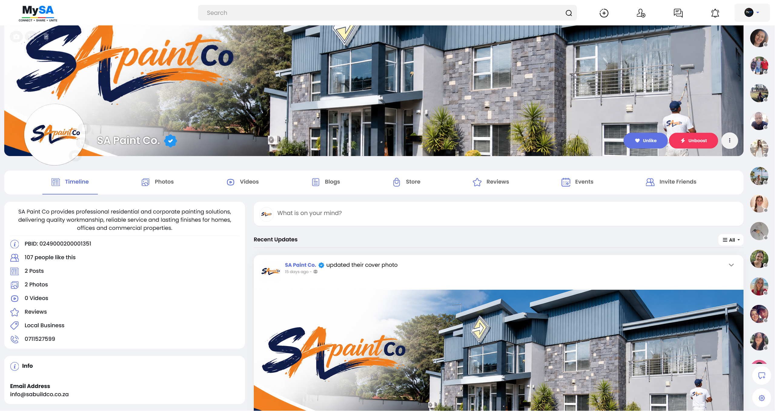 Verified Business Profile Sample